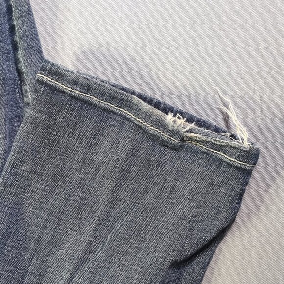 L.A. idol USA jeans flare women's size 3 W28/L34 distressed hard washed blue - Picture 10 of 16